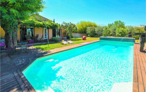 Awesome home in Jonquières with Outdoor swimming pool, WiFi and 1 Bedrooms, Jonquières